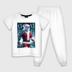 Детская пижама Cyber new year - cyberpunk ai art