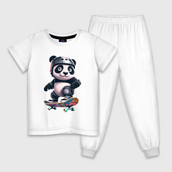 Детская пижама Cool panda on a skateboard - extreme