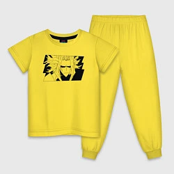 Пижама хлопковая детская Всемогущий моя геройская академия, цвет: желтый