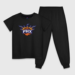 Пижама хлопковая детская Phoenix Suns fire, цвет: черный