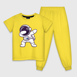 Пижама хлопковая детская Космонавт dab, цвет: желтый