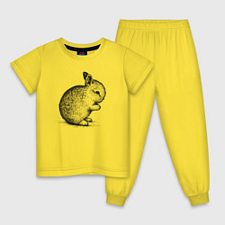 Пижама хлопковая детская Зайчик маленький, цвет: желтый