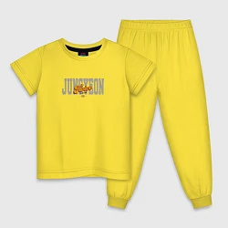 Пижама хлопковая детская Jungyeon k-star, цвет: желтый