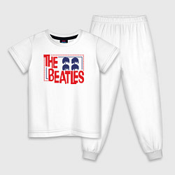 Пижама хлопковая детская The Beatles Star, цвет: белый