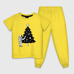 Детская пижама Космическая ёлочка
