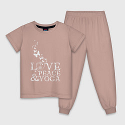 Детская пижама Любовь мир йога