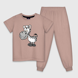 Детская пижама Весёлая зебра