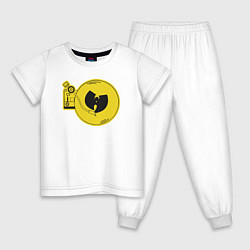 Пижама хлопковая детская Wu-Tang music, цвет: белый