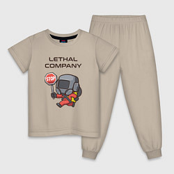 Детская пижама Lethal company: Stop Please