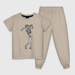 Детская пижама Golfing skeleton