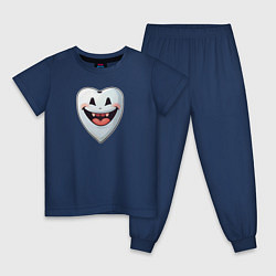 Пижама хлопковая детская Улыбающийся зуб, цвет: тёмно-синий