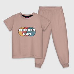 Детская пижама Chicken gun круги