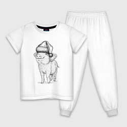 Детская пижама Новогодняя свинка