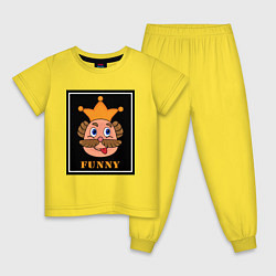 Детская пижама Веселый король смайликов - Funny king emoji