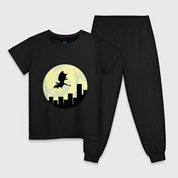 Детская пижама Дракон, летящий над городом