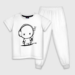 Детская пижама Человечек в наушниках