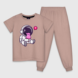 Детская пижама Космонавт и мороженое