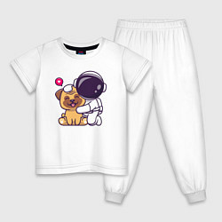 Детская пижама Космонавт и пёсик