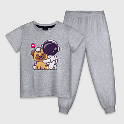 Детская пижама Космонавт и пёсик