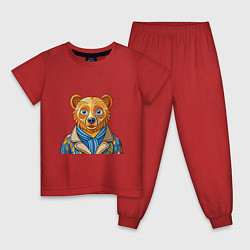 Детская пижама Медведь в стиле Ван Гога