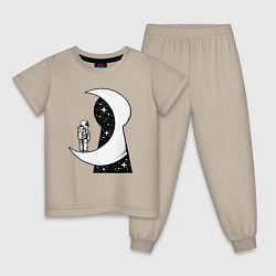 Детская пижама Космос в замочной скважине