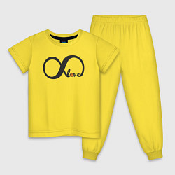 Пижама хлопковая детская Бесконечный баскетбол, цвет: желтый