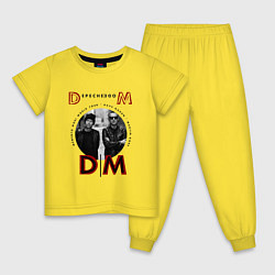 Пижама хлопковая детская Depeche Mode - Tour memento mori, цвет: желтый