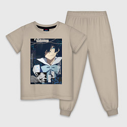 Пижама хлопковая детская Мемуары Ванитаса Ванитас вампир, цвет: миндальный