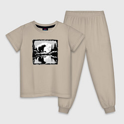 Детская пижама Медведи жизнь в дикой природе
