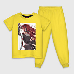 Пижама хлопковая детская Реинкарнация безработного Бореас Грейрат, цвет: желтый