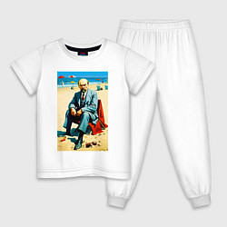 Детская пижама Великий вождь Ленин на пляже - Биарриц