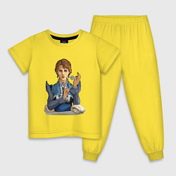 Пижама хлопковая детская Кассандра - RimWorld, цвет: желтый