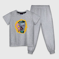 Пижама хлопковая детская Блендер-мимик, цвет: меланж