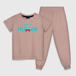 Детская пижама Once human logo