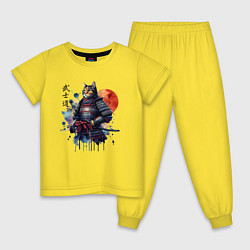 Детская пижама Cat samurai - bushido ai art