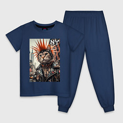 Детская пижама Котяра панк из Нью-Йорка - нейросеть