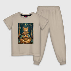 Детская пижама Кот на медитации