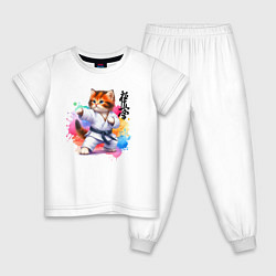 Детская пижама Кёкусинкай карате - крутой котёнок