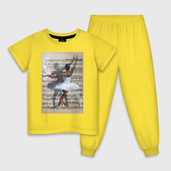 Детская пижама Балет ноты