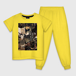 Детская пижама Шахматы коллаж