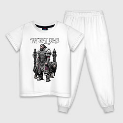 Детская пижама Кельтский узор - бог Велес с медведем