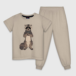 Детская пижама Енот арт