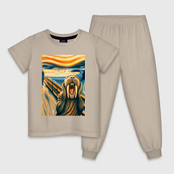 Детская пижама Морж кричит на картине Эдварда Мунка - мем искусст