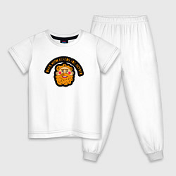 Пижама хлопковая детская Папы с бородой лучше, цвет: белый