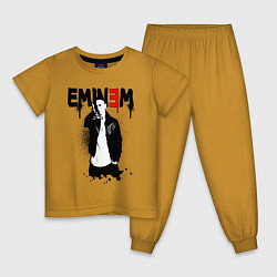 Пижама хлопковая детская Eminem finger, цвет: горчичный