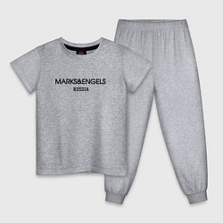 Пижама хлопковая детская Marks - Engels, цвет: меланж