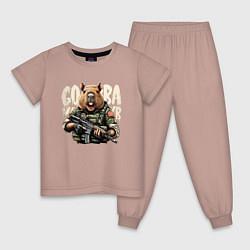 Детская пижама Cool capybara - military style