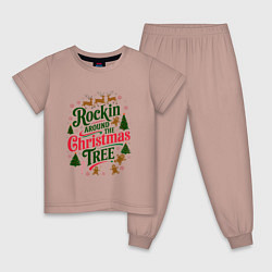 Детская пижама Новогодняя атмосфера rockin around the christmas t