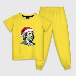Детская пижама Бенджамин Франклин в шапке Санта Клауса