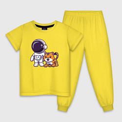 Детская пижама Космонавт и тигрёнок